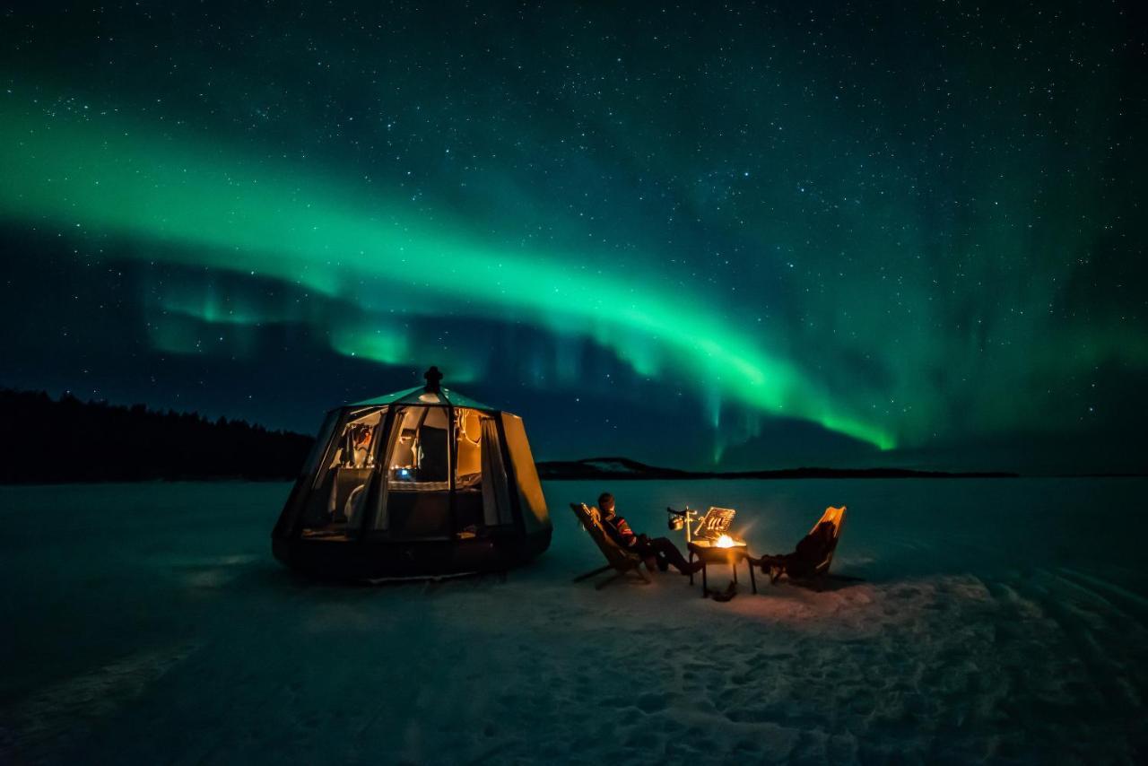 Aurora Igloo With Private Hot Tub By Invisible Forest Lodge Rovaniemi Zewnętrze zdjęcie